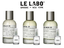 Carregar imagem no visualizador da galeria, kit 3 Decants do Perfume Le Labo The Noir 29 + Santal 33 + Vanille 44 + 1 Brinde Gratis cod.45224