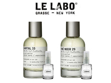 Carregar imagem no visualizador da galeria, kit 2 Decants : Decant do Perfume Le Labo The Noir 29 + Santal 33 + 1 Brinde Grátis COD.45223
